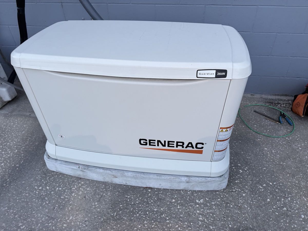 Generac Guardian 26kW home backup generator installation in Jacksonville FL