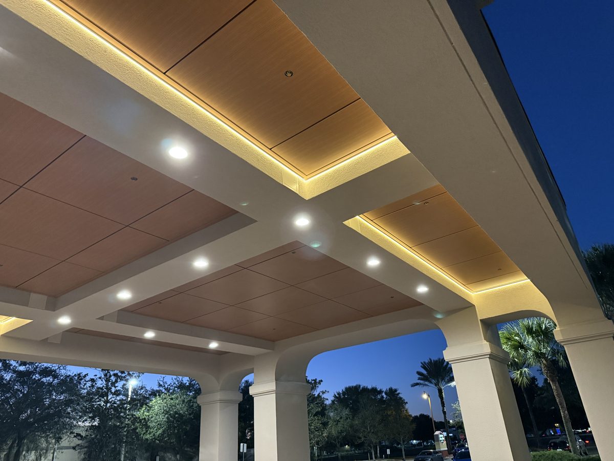 Hotel electrical work and entrance lighting in Jacksonville FL