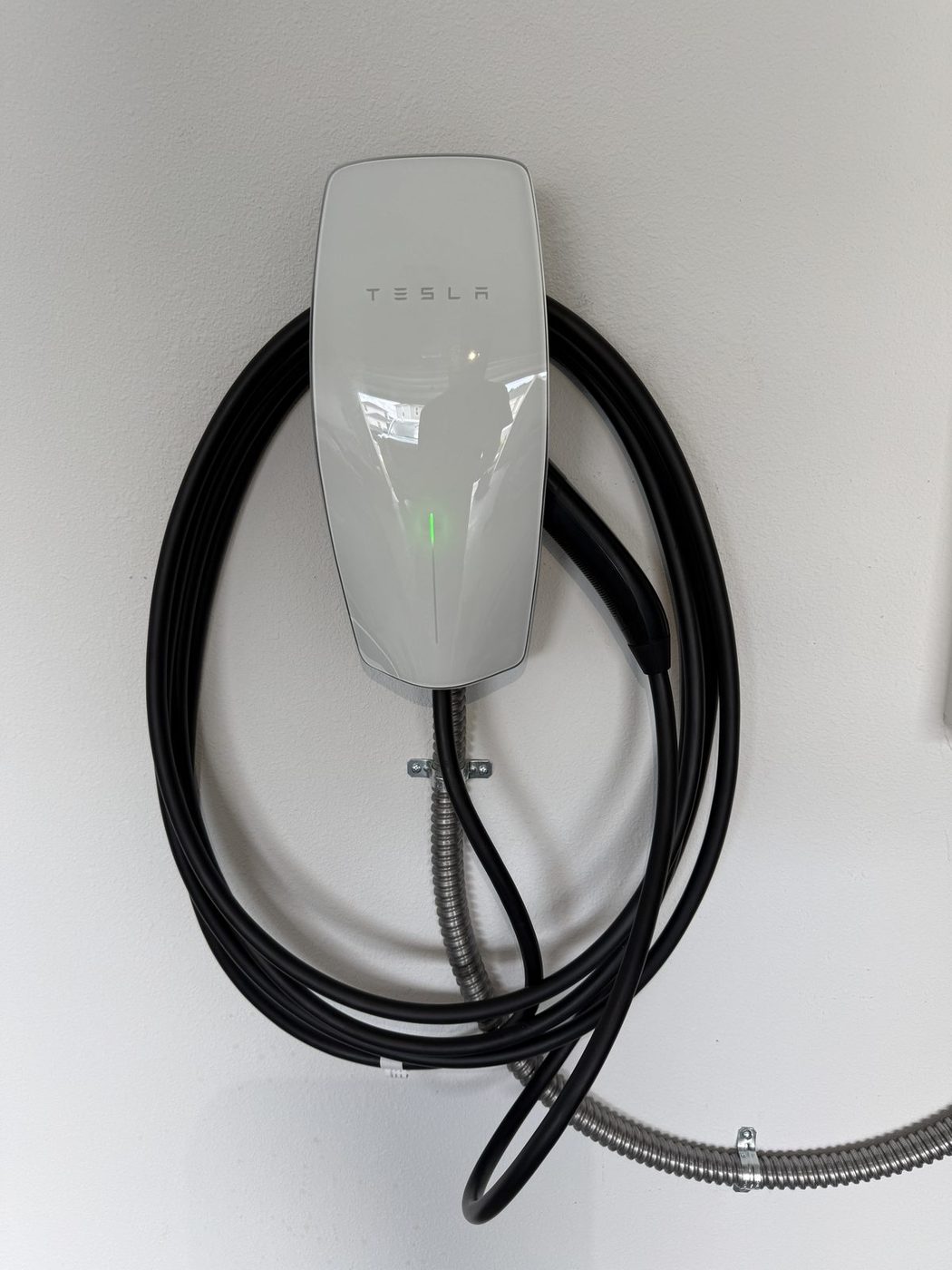 Tesla Wall Connector installed by Pure Power Electrical in Saddle Oaks, Northwest Jacksonville, FL