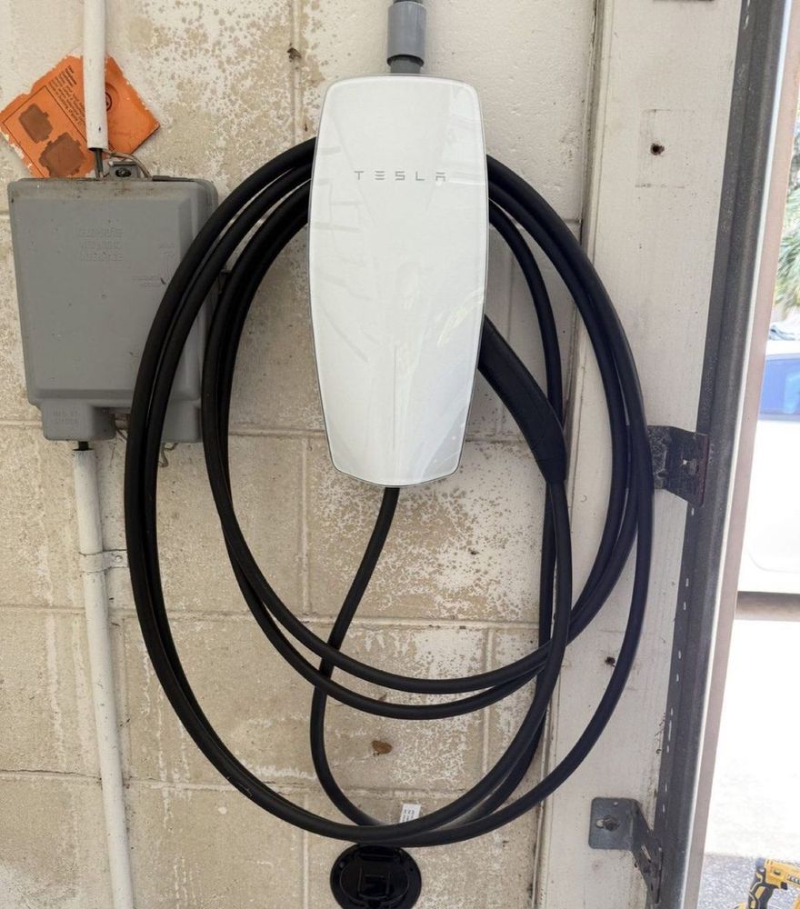 Tesla Wall Connector installation by Jacksonville electrician